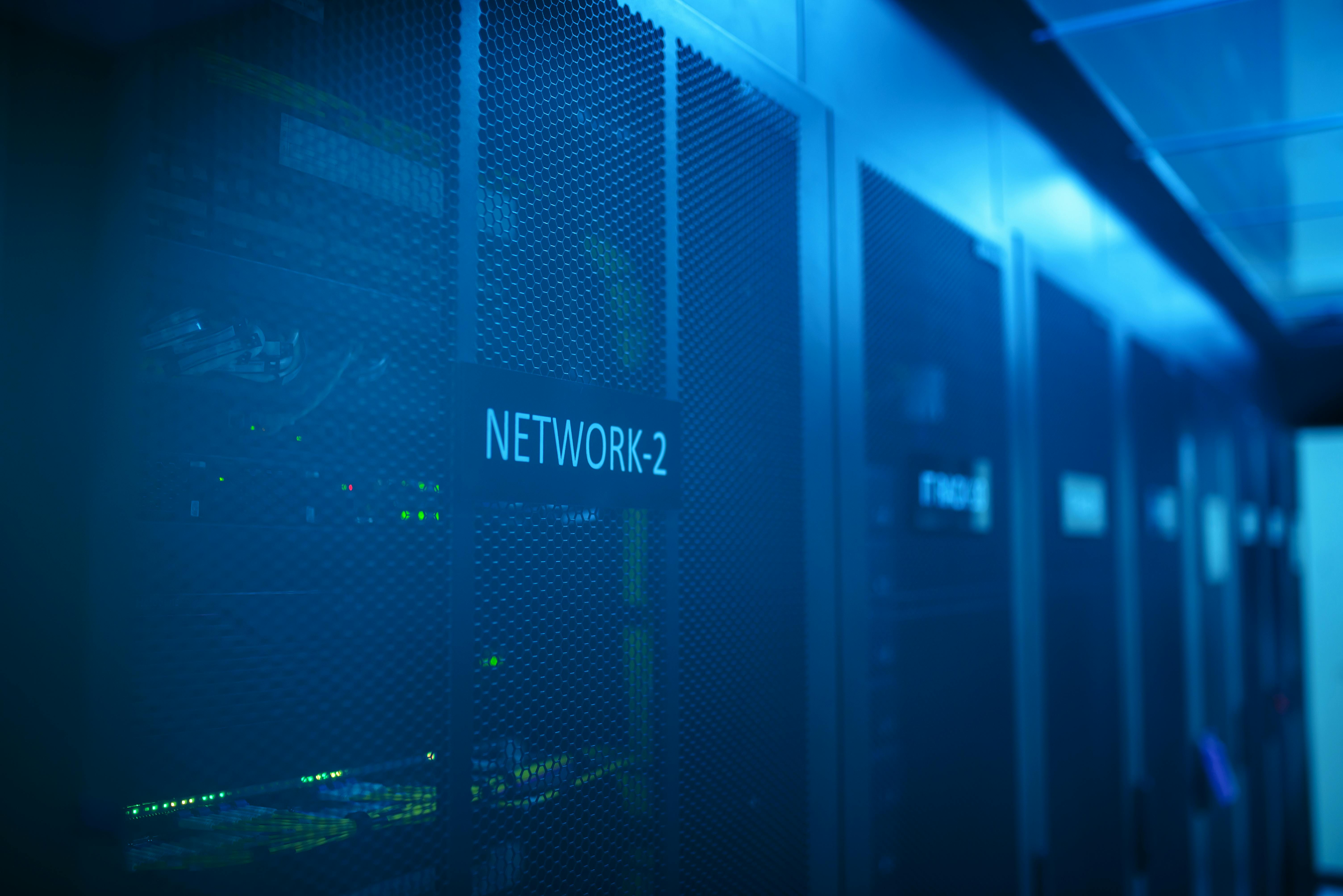 Line of servers in a datacenter