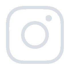 A white outlined version of the instagram logo